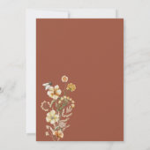 Invitation Bébé En Fleur Fleur sauvage Terracotta Arch Douche (Dos)