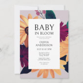 Invitation Bébé En Fleur Floral Baby shower Fille (Devant)