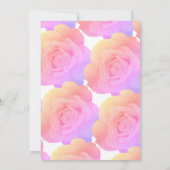 Invitation Bébé En Fleur Floral Baby showers Filles Rose Rose (Dos)