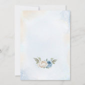 Invitation Bébé En Fleur Floral Élégant Baby shower Garçon Bl (Dos)