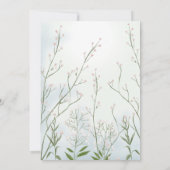 Invitation Bébé en Fleur Garçon Bleu Floral Douche (Dos)