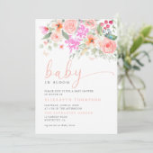 Invitation Bébé en Fleur Jardin ensoleillé Jardin floral Baby (Debout devant)