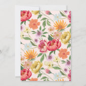 Invitation Bébé en Fleur Jardin Floral Baby shower à serre (Dos)