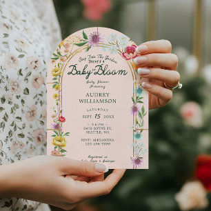 Invitation Bébé en Fleur Jardin Floral Baby shower à serre