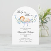 Invitation Bébé en Fleur Jardin Floral Bébé Registre Douche (Debout devant)