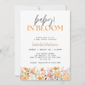 Invitation Bébé en Fleur Jardin Floral Fille Douche (Devant)