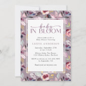 Invitation Bébé en Fleur Lilac Baby shower Floral (Devant)