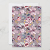 Invitation Bébé en Fleur Lilac Baby shower Floral (Dos)
