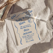 Invitation Bébé en Fleur Main Fleur Tirée Douche Bouquet