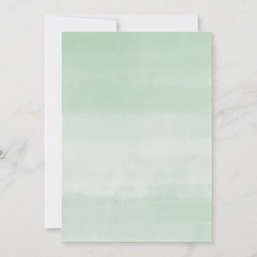 Invitation Bébé en Fleur or vert vert genre neutre douche (Dos)