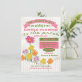 Invitation Bébé en Fleur Petit Baby shower Fleur (Debout devant)