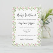 Invitation Bébé En Fleur - Pies Délicates (Debout devant)