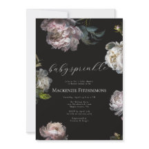 Bébé en Fleur Pivoine Fête de Bébé Fleurale Foncée