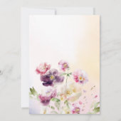 Invitation Bébé en Fleur Printemps Baby shower Floral Invitat (Dos)