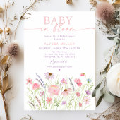 Invitation Bébé en Fleur Printemps Fleur sauvage Baby shower 