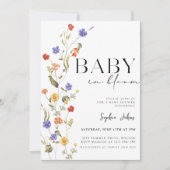 Invitation Bébé en fleur Printemps fleur sauvage été Baby sho (Devant)