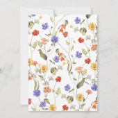 Invitation Bébé en fleur Printemps fleur sauvage été Baby sho (Dos)