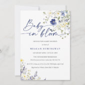 Invitation Bébé En Fleur Printemps Violet Fleur sauvage Baby (Devant)