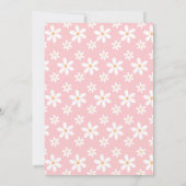 Invitation Bébé en Fleur Rose Baby shower de marguerite Invit (Dos)