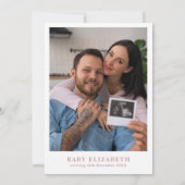 Invitation Bébé En Fleur Rose Fille Baby shower Photo Floral (Dos)