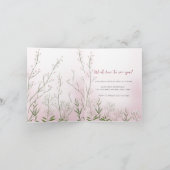 Invitation Bébé en Fleur Rose Fille Douche Florale (Intérieur)