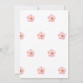 Invitation Bébé En Fleur Rose Floral Baby shower Fille tendan (Dos)