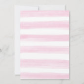 Invitation Bébé en Fleur rose Floral Fille Vêtements bébé Dou (Dos)