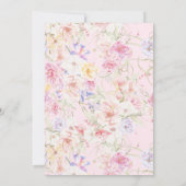 Invitation Bébé en Fleur rose Floral moderne Baby Girl Douche (Dos)