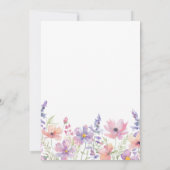 Invitation Bébé en Fleur rose violet Baby shower Fleur sauvag (Dos)