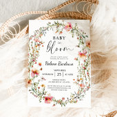 Invitation Bébé En Fleur Rustique Boho Baby shower Fleur sauv