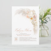 Invitation Bébé en Fleur Soft Pastel Baby shower Floral (Debout devant)
