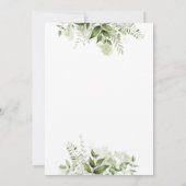 Invitation Bébé En Fleur Verdure Baby shower Floral (Dos)