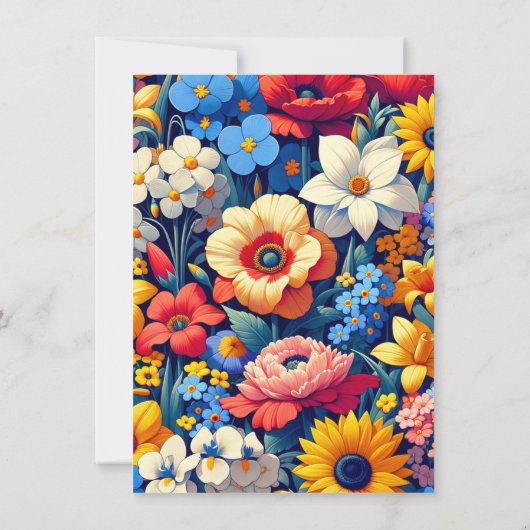 Invitation Bébé en Fleur Vin Floral Baby shower Merci (Dos)