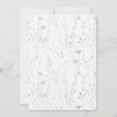 Invitation Bébé en fleur violet Baby shower papillon floral (Dos)