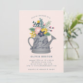 Invitation Bébé en fleurs (Debout devant)