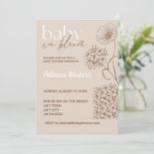 Invitation Bébé en fleurs (Debout devant)