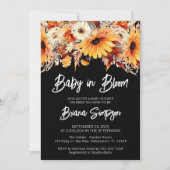 Invitation Bébé en fleurs Automne Baby shower floral (Devant)