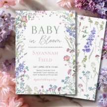 Bébé en fleurs Baby Shower aux fleurs sauvages