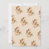 Invitation Bébé en fleurs Baby shower de fleurs de saumons sa (Dos)