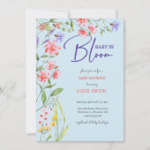 Invitation Bébé en fleurs Baby shower de fleurs sauvages (Devant)
