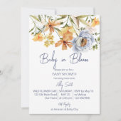 Invitation Bébé en fleurs baby shower fleur sauvage (Devant)