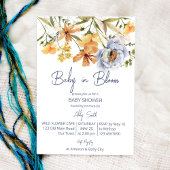 Invitation Bébé en fleurs baby shower fleur sauvage