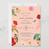 Invitation Bébé en fleurs | Baby shower Fleur sauvage de prin (Devant)