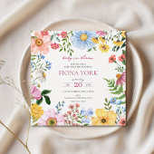 Invitation Bébé en fleurs | Baby shower Fleur sauvage mignon