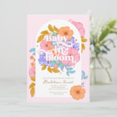 Invitation Bébé en fleurs Baby shower floral (Debout devant)