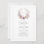 Invitation Bébé en fleurs Baby shower floral (Devant)