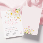 Invitation Bébé en fleurs Baby shower floral