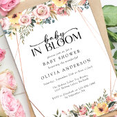 Invitation Bébé en fleurs Baby shower floral