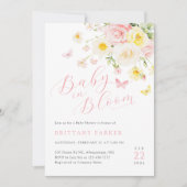 Invitation Bébé en fleurs Baby shower floral (Devant)