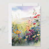 Invitation Bébé en fleurs | Baby shower floral de printemps (Dos)